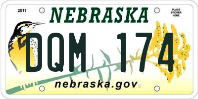 NE license plate DQM174