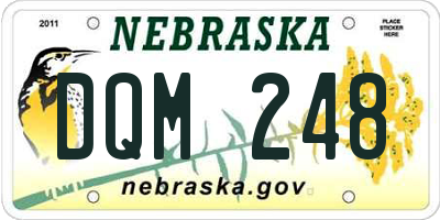 NE license plate DQM248