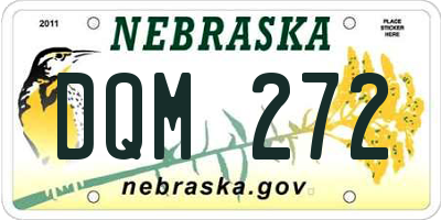 NE license plate DQM272