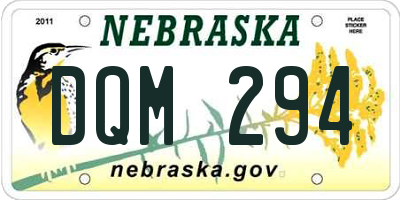 NE license plate DQM294