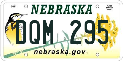 NE license plate DQM295