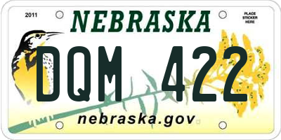 NE license plate DQM422