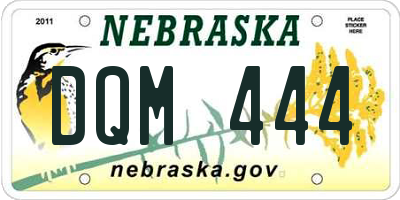 NE license plate DQM444