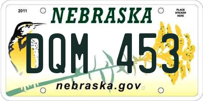 NE license plate DQM453