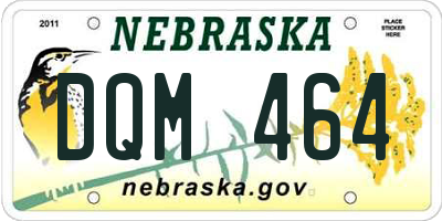NE license plate DQM464