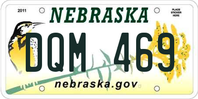 NE license plate DQM469