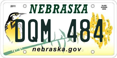 NE license plate DQM484