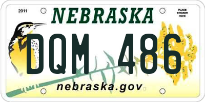 NE license plate DQM486