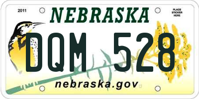 NE license plate DQM528