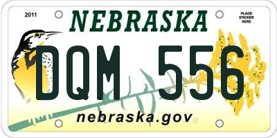 NE license plate DQM556