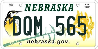 NE license plate DQM565