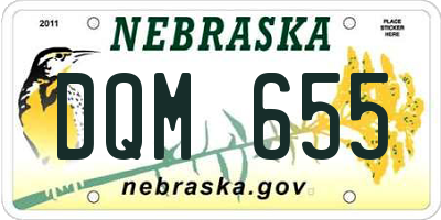 NE license plate DQM655
