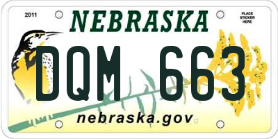 NE license plate DQM663