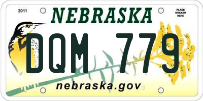 NE license plate DQM779