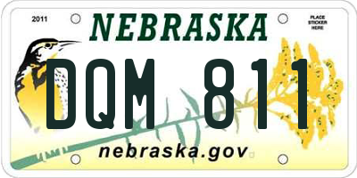 NE license plate DQM811