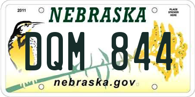NE license plate DQM844