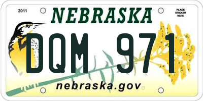 NE license plate DQM971