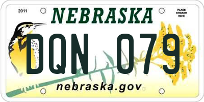 NE license plate DQN079