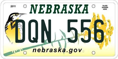 NE license plate DQN556