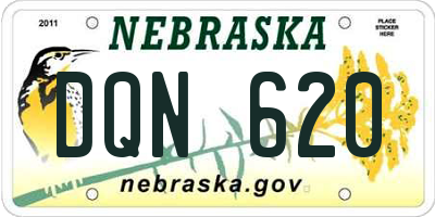 NE license plate DQN620