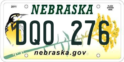 NE license plate DQO276