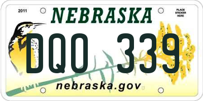 NE license plate DQO339