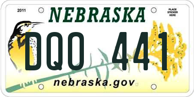 NE license plate DQO441