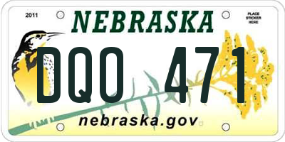 NE license plate DQO471