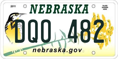 NE license plate DQO482