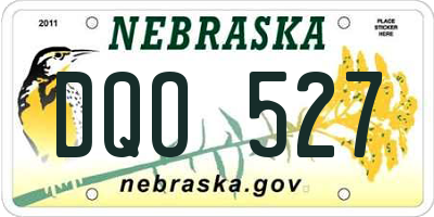 NE license plate DQO527