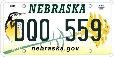NE license plate DQO559