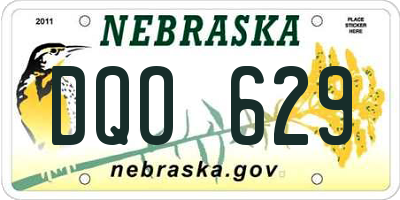 NE license plate DQO629