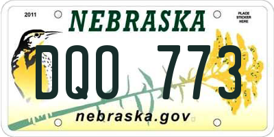 NE license plate DQO773