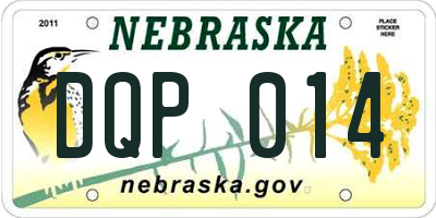 NE license plate DQP014