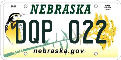 NE license plate DQP022