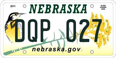 NE license plate DQP027