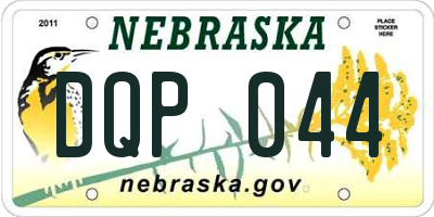NE license plate DQP044