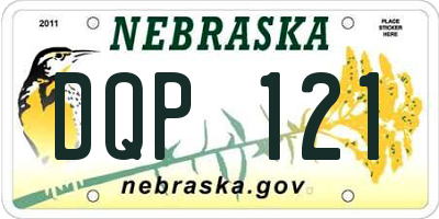 NE license plate DQP121