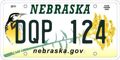 NE license plate DQP124