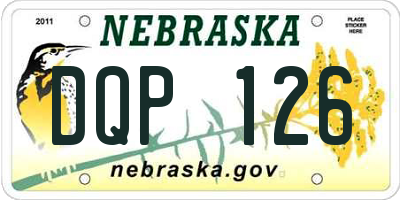 NE license plate DQP126