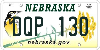 NE license plate DQP130