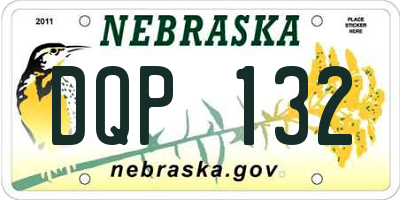 NE license plate DQP132