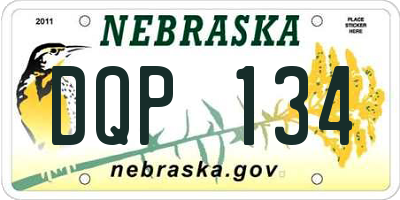 NE license plate DQP134