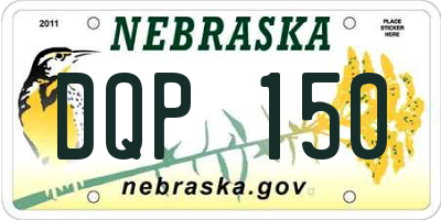 NE license plate DQP150