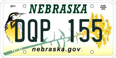 NE license plate DQP155