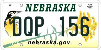 NE license plate DQP156