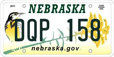 NE license plate DQP158