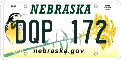 NE license plate DQP172
