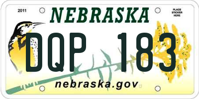 NE license plate DQP183