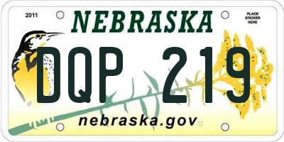 NE license plate DQP219